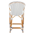 Safavieh California Metal Counter Stool w/ Arm in White / Navy