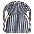 Safavieh California Metal Counter Stool w/ Arm in Navy / White