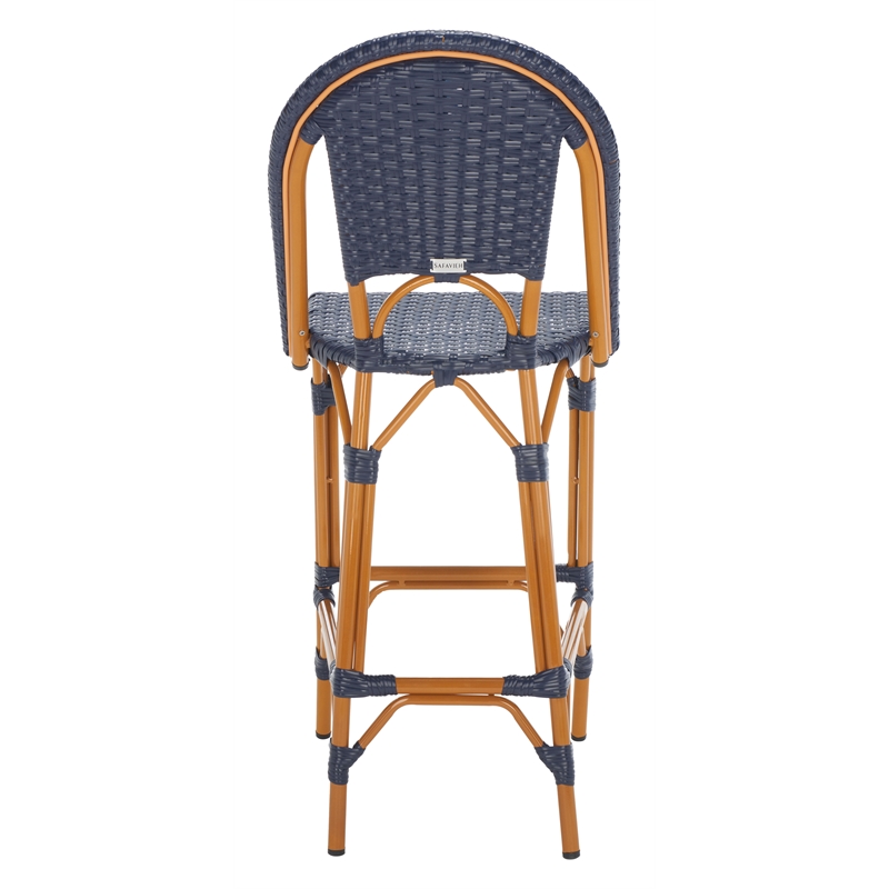 Safavieh California Metal Bar Stool in Navy