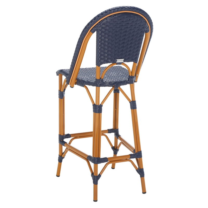 Safavieh California Metal Bar Stool in Navy