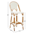 Safavieh California Metal Bar Stool in White