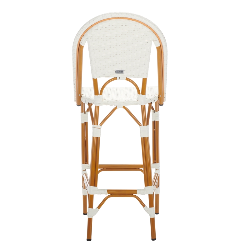 Safavieh California Metal Bar Stool in White
