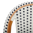Safavieh California Metal Bar Stool in White / Navy