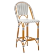 Safavieh California Metal Bar Stool in White / Navy