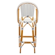 Safavieh California Metal Bar Stool in White / Navy