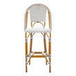 Safavieh California Metal Bar Stool in White / Navy