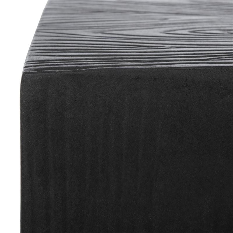 Safavieh Cube In/Outdoor Concrete Accent Stool in Black