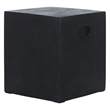 Safavieh Cube In/Outdoor Concrete Accent Stool in Black