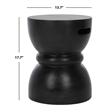 Safavieh Haruki  In/Outdoor Concrete Accent Stool in Black