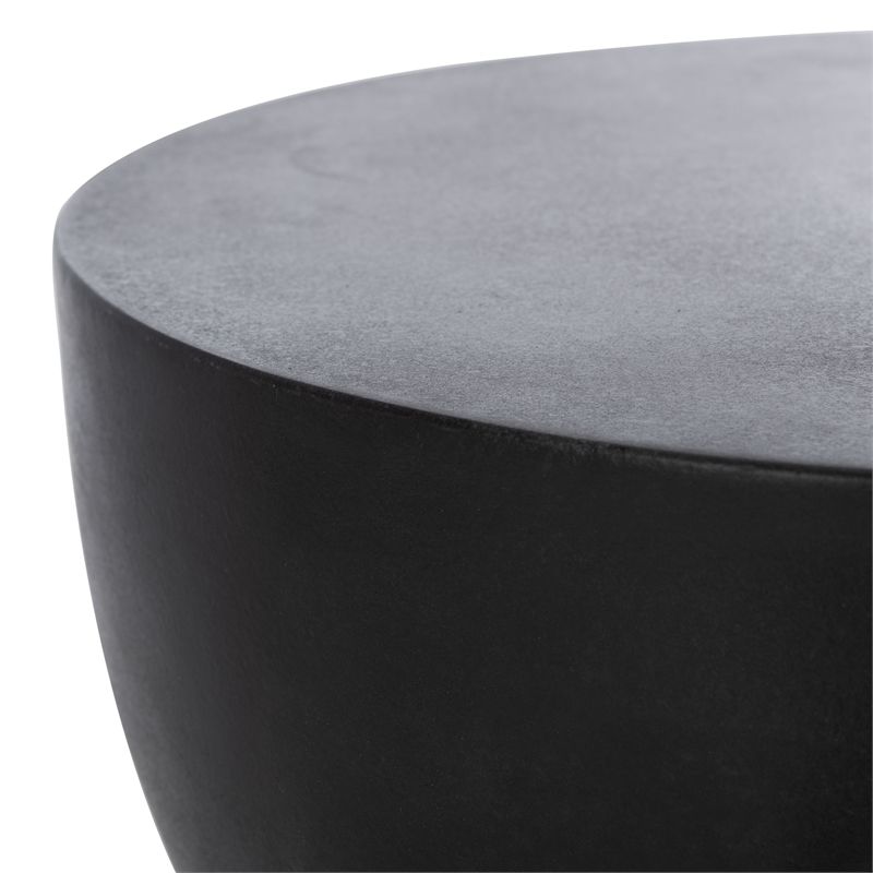 Safavieh Haruki  In/Outdoor Concrete Accent Stool in Black