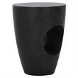 Safavieh Aishi In/Outdoor Concrete Accent Stool in Black