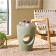 Safavieh Aishi In/Outdoor Concrete Accent Stool in Sage