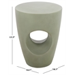 Safavieh Aishi In/Outdoor Concrete Accent Stool in Sage