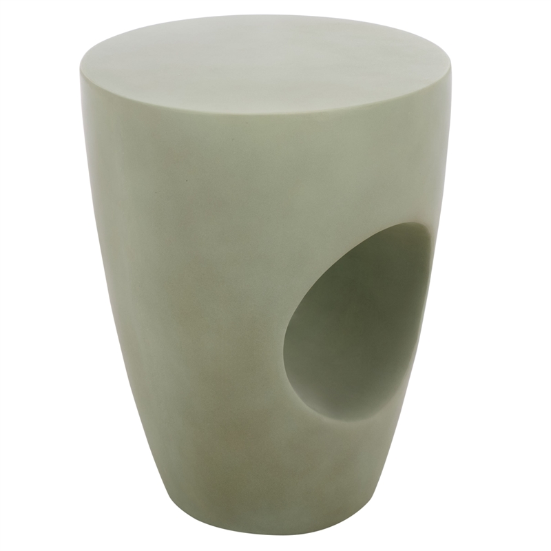Safavieh Aishi In/Outdoor Concrete Accent Stool in Sage