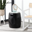 Safavieh Zuri In/Outdoor Concrete Accent Stool in Black