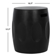 Safavieh Zuri In/Outdoor Concrete Accent Stool in Black