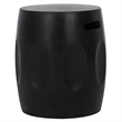 Safavieh Zuri In/Outdoor Concrete Accent Stool in Black