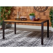 Safavieh Guthrie Steel and Wood Dining Table in Natural