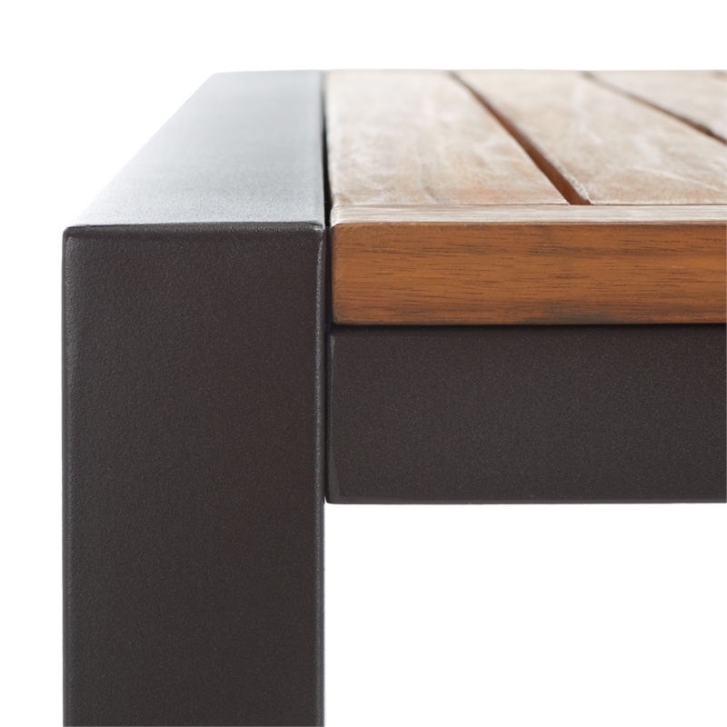 Safavieh Guthrie Steel and Wood Dining Table in Natural