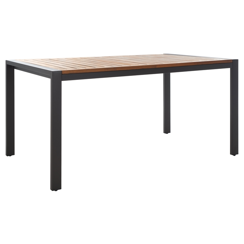 Safavieh Guthrie Steel and Wood Dining Table in Natural
