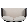 Safavieh Harrison Steel Bench and Table  in Black / Taupe