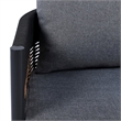 Safavieh Harrison Steel Bench and Table  in Black / Gray