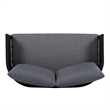 Safavieh Harrison Steel Bench and Table  in Black / Gray