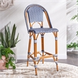 Safavieh California Metal Bar Stool in Navy / White