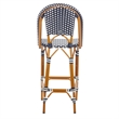 Safavieh California Metal Bar Stool in Navy / White