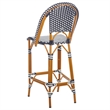Safavieh California Metal Bar Stool in Navy / White