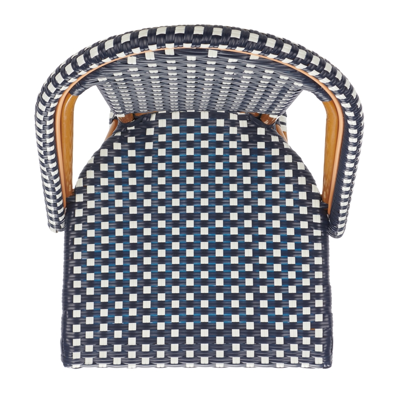 Safavieh California Metal Bar Stool in Navy / White