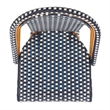Safavieh California Metal Bar Stool in Navy / White