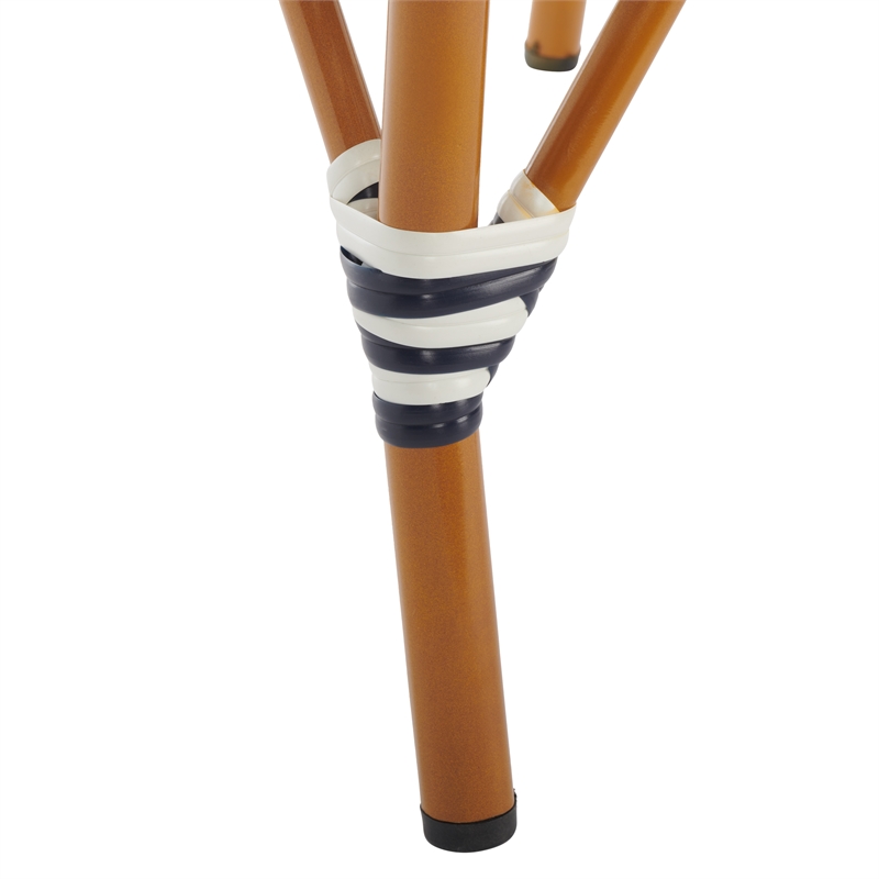 Safavieh California Metal Bar Stool in Navy / White