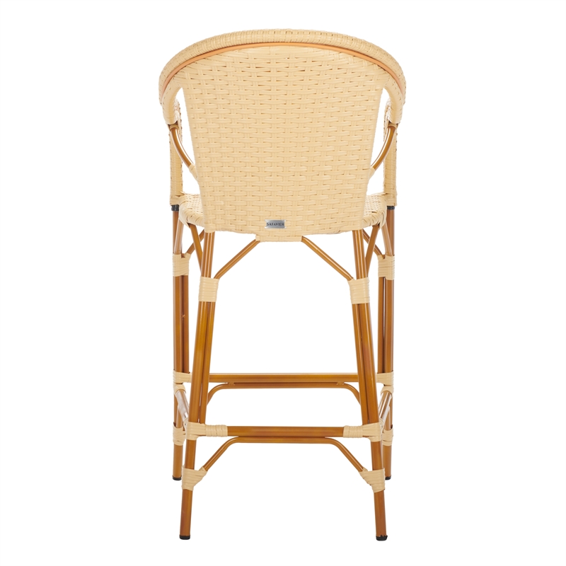 Safavieh California Metal Bar Stool w/ Arms in Natural