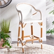 Safavieh California Metal Bar Stool w/ Arms in White