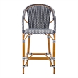 Safavieh California Metal Bar Stool w/ Arms in Navy / White