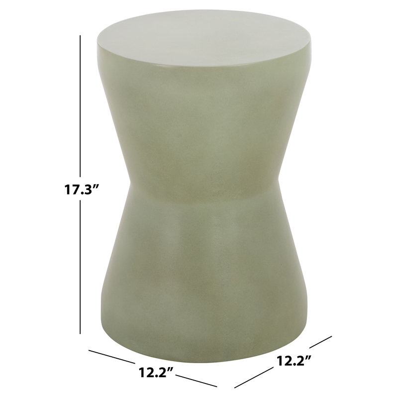 Safavieh Torre In/Outdoor Concrete Accent Stool in Sage