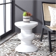 Safavieh Jiraiya Concrete Accent Stool  in Ivory
