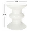 Safavieh Jiraiya Concrete Accent Stool  in Ivory