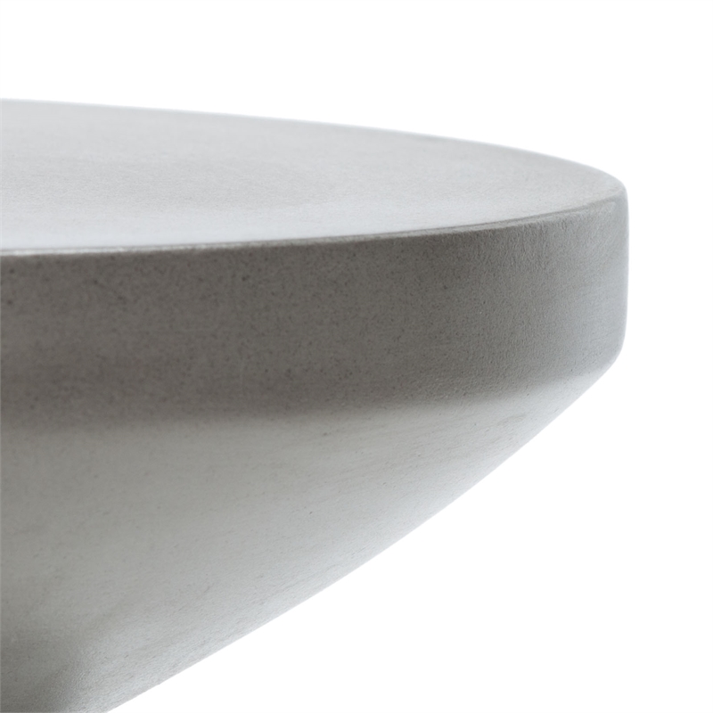 Safavieh Katara Concrete Accent Stool in Dark Gray