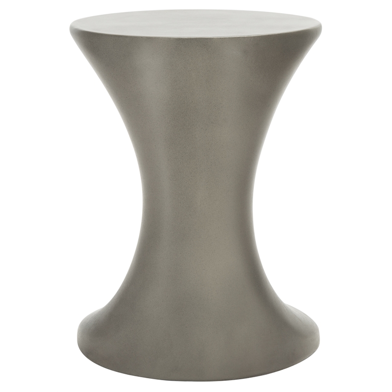 Safavieh Kavita Concrete Accent Stool  in Dark Gray