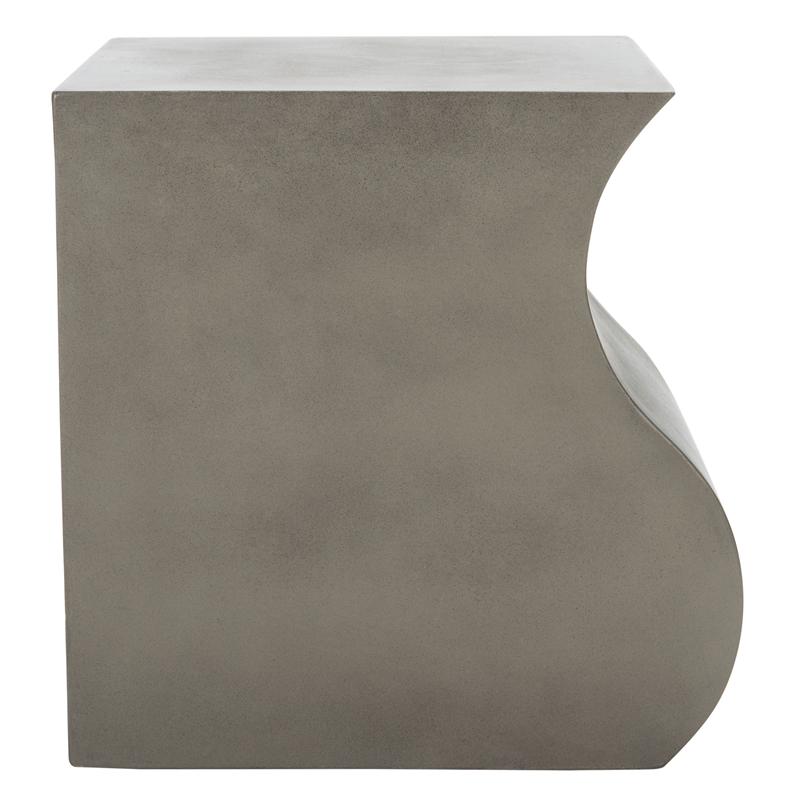 Safavieh Mazza Concrete Accent Stool  in Dark Gray
