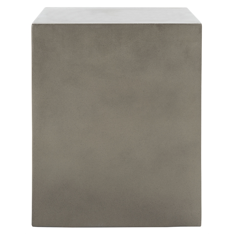 Safavieh Mazza Concrete Accent Stool  in Dark Gray
