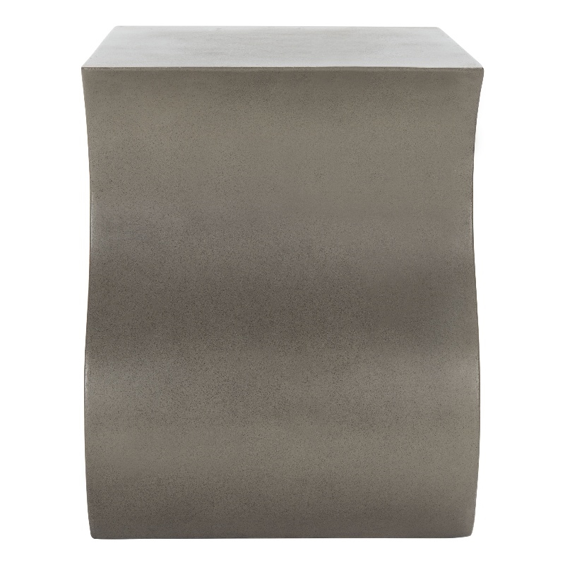 Safavieh Mazza Concrete Accent Stool  in Dark Gray