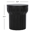 Safavieh Vesta In/Outdoor  Concrete Accent Stool in Black