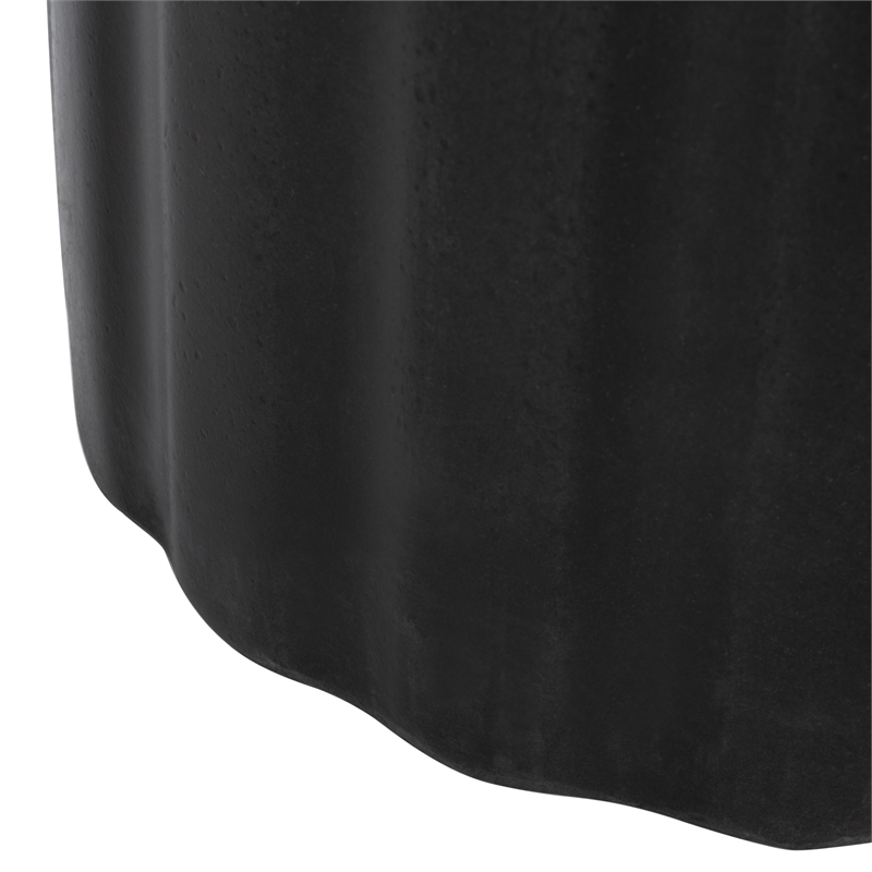 Safavieh Vesta In/Outdoor  Concrete Accent Stool in Black