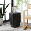 Safavieh Jaslyn In/Outdoor Concrete Accent Stool in Black