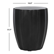 Safavieh Jaslyn In/Outdoor Concrete Accent Stool in Black