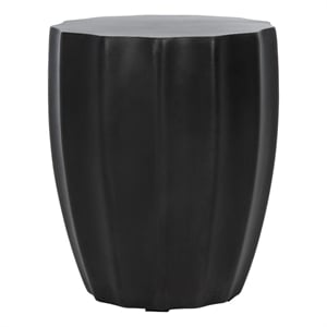 Safavieh Jaslyn In/Outdoor Concrete Accent Stool in Black