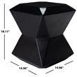 Safavieh Conan Concrete Accent Stool  in Black